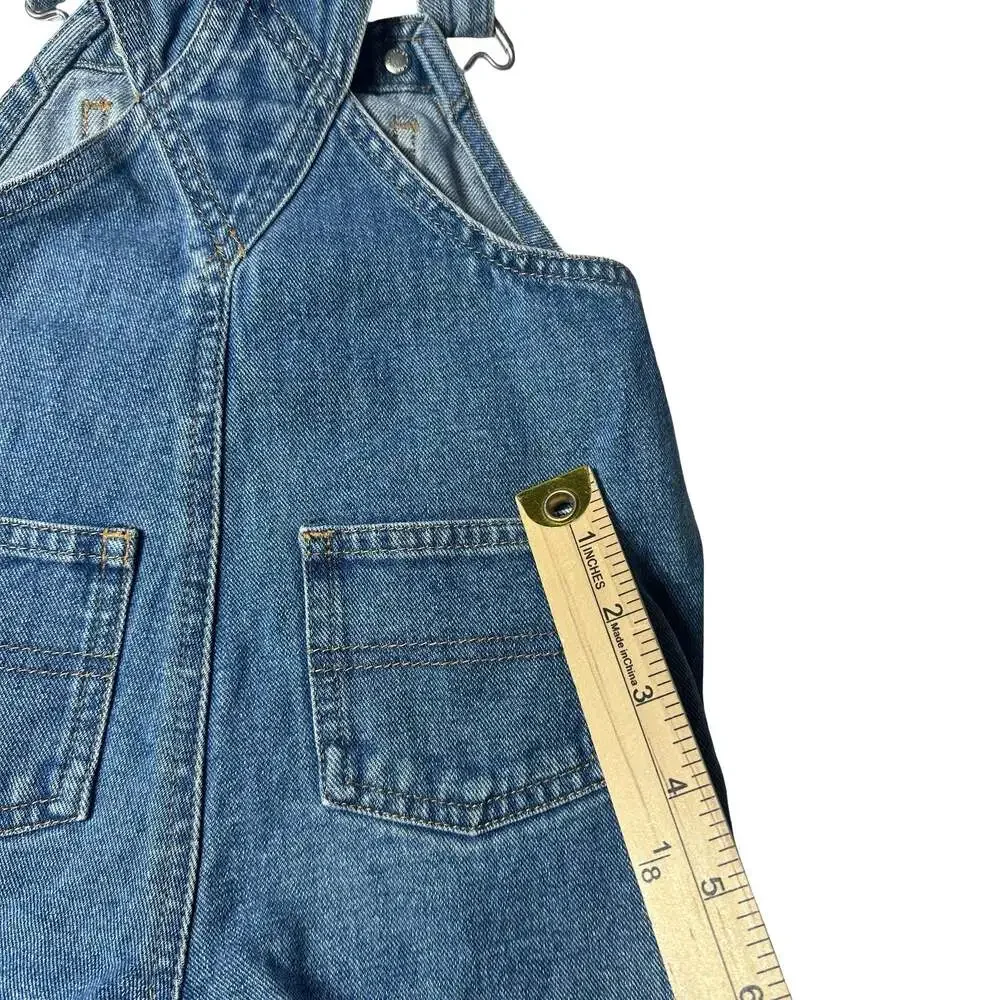 Vintage Old Navy Baby Denim Shortalls Overalls 6-12 Months Blue Bib Shorts